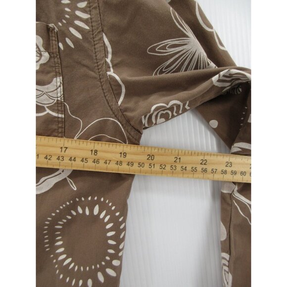 Fresh Produce Top Small Button Down Shacket Floral Pockets Cotton - Picture 5 of 10